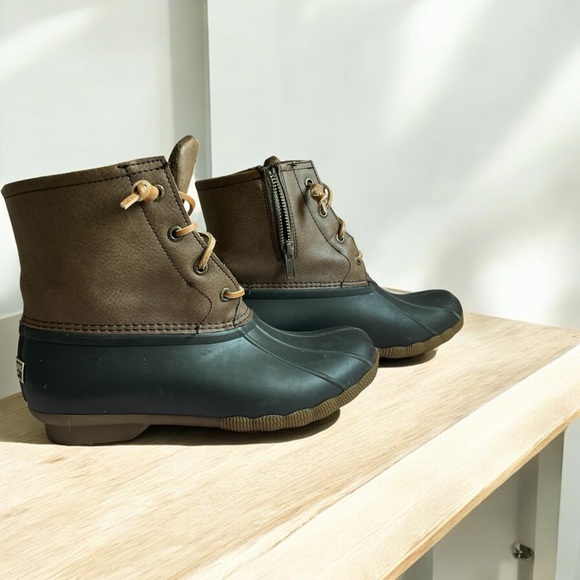 Sperry Saltwater Duck Boots – Brown/Black – Women’s Size 7.5 - Picture 1 of 6